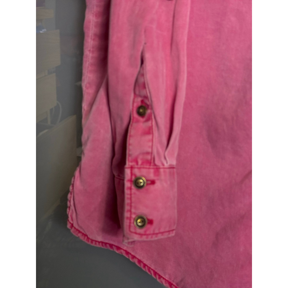 EXPRESS Pink Boyfriend Button Down Shirt XS - Picture 7 of 10